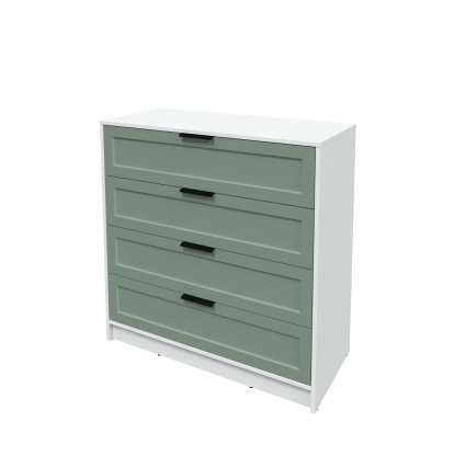 Kомод Тренд КТ-К100 (Белый ЛДСП/ Мята ЛМДФ) Ш1000 В1020 Г451 Kомод Тренд КТ-К100 (Белый ЛДСП/ Мята ЛМДФ) Ш1000 В1020 Г451